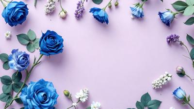 The primary subject of the image is a bouquet of blue and white flowers. The flowers are arranged in a visually appealing manner, creating a sense of harmony and beauty. The setting is a pink wall, which serves as a striking backdrop for the flowers. The visual style of the image is a close-up of the flowers, allowing the viewer to appreciate the details and colors of the bouquet. The dominant colors in the image are blue and white, which evoke a sense of calmness and tranquility.
