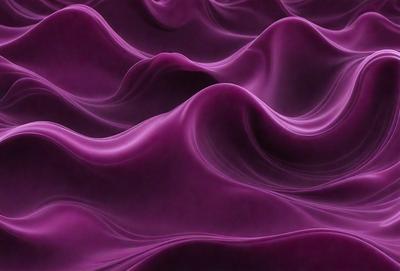 The primary subject of the image is a purple, flowing, and wavy surface, which appears to be a pattern or a texture. The setting is a dark background, which contrasts with the purple surface. The visual style is a combination of a photo and digital art, creating a unique and intriguing appearance. The colors and mood of the image are predominantly purple, giving it a calming and soothing atmosphere.