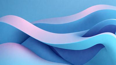 The primary subject of the image is a blue and white wave pattern. The setting is a blue background, which creates a visually appealing contrast with the wave pattern. The visual style is a combination of digital art and illustration, giving the image a unique and artistic appearance. The dominant colors are blue and white, which contribute to a calm and serene atmosphere.