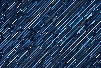 The primary subject of the image is a blue background with a pattern of white and blue lines. The setting appears to be a digital art or illustration, as the lines are arranged in a visually appealing manner. The visual style is modern and contemporary, with the blue and white colors creating a sense of calmness and tranquility.