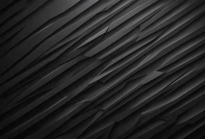 The primary subject of the image is a black and white patterned wall. The setting is a dark room, and the visual style appears to be a digital art or illustration. The dominant colors are black and white, creating a moody atmosphere.