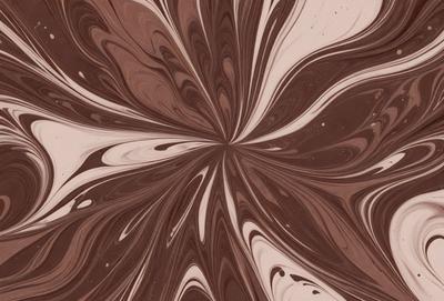 The primary subject of the image is a close-up of a chocolate cake with swirls and patterns on it. The cake is the main focus of the image, and it appears to be a delicious dessert. The setting is a table, and the visual style is a close-up of the cake, showcasing its intricate design. The colors and mood of the image are predominantly brown and rich, creating an appetizing and inviting atmosphere.