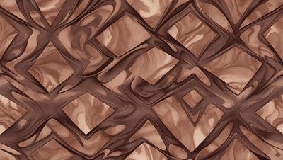 The primary subject of the image is a wooden surface with a pattern of interlocking squares. The setting is a room with a wooden floor, and the visual style is a combination of a photo and a digital artwork. The colors and mood of the image are warm and earthy, with a focus on the wooden texture and patterns.