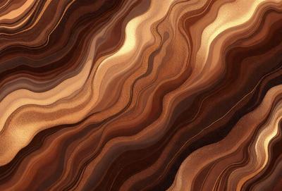 The primary subject of the image is a close-up of a marbled stone wall. The setting is a natural environment, with the stone wall being the main object of focus. The visual style is a close-up, which emphasizes the intricate patterns and textures of the marbled stone. The colors and mood of the image are warm and earthy, with the marbled stone providing a rich and natural backdrop.