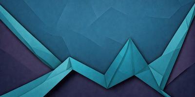 The primary subject of the image is a blue paper cutout of a mountain. The setting is a dark blue background, which contrasts with the bright blue paper. The visual style is a combination of digital art and paper cutout, creating a unique and artistic representation of the mountain. The colors and mood of the image are predominantly blue, giving it a calm and serene atmosphere.