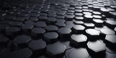 The primary subject of the image is a close-up of a black and white patterned surface, which appears to be a textured wall or a black and white tile. The setting is a dark room, and the visual style is a black and white photo. The dominant colors are black and white, and the overall atmosphere is somewhat mysterious and intriguing.