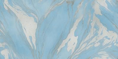 The primary subject of the image is a blue and white marbled wall. The setting is a room with a blue and white marbled wall as the main focus. The visual style is a photo of the marbled wall. The dominant colors are blue and white, creating a calm and soothing atmosphere.