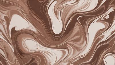 The primary subject of the image is a brown and white patterned wallpaper. The setting is a room with a brown and white wallpapered wall. The visual style is a patterned wallpaper, which gives the room a unique and artistic appearance. The dominant colors are brown and white, creating a warm and inviting atmosphere.
