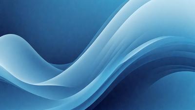 The primary subject of the image is a blue ocean wave. The setting is the ocean, and the visual style is a digital art or illustration. The dominant colors are blue and white, creating a serene and calming atmosphere.