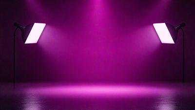 The primary subject of the image is a purple wall with a pink background. The setting is a room with a purple floor, and the visual style is a photo. The dominant colors and overall atmosphere are a mix of purple and pink, creating a warm and inviting ambiance.