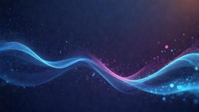 The primary subject of the image is a blue and pink wave, which appears to be a digital art or illustration. The wave is set against a dark blue background, creating a striking contrast. The visual style of the image suggests that it is a digital creation, possibly a graphic design or a piece of artwork. The dominant colors of the image are blue and pink, which contribute to a calming and serene atmosphere.