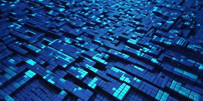 The primary subject of the image is a blue, glowing, and intricate pattern. The setting is a blue background, and the visual style appears to be a digital art or illustration. The dominant colors are blue and a mix of other colors, creating a vibrant and lively atmosphere.