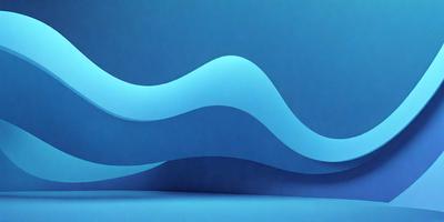 The primary subject of the image is a blue wave, which is the main object, scene, or focus of the image. The setting or background is a blue surface, which could be a wall or a background. The visual style of the image is digital art, as it is a digital representation of a wave. The dominant colors in the image are blue, which creates a calm and serene atmosphere.