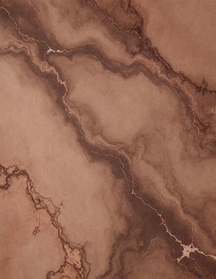 The image features a marble-like surface with a brown and white color scheme. The primary subject is a pattern of swirls and lines, which gives the surface a unique and intricate appearance. The setting is a room with a brown floor, and the visual style is a combination of a photo and a drawing. The colors and mood of the image are warm and earthy, creating a sense of natural beauty and elegance.