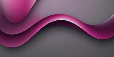 The primary subject of the image is a pink, curved, and wavy design. The setting is a gray background, which contrasts with the pink design. The visual style appears to be a digital art or illustration, as the design is smooth and well-defined. The colors and mood of the image are predominantly pink, creating a warm and inviting atmosphere.