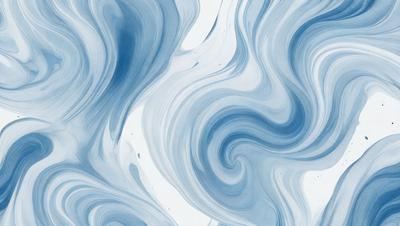 The primary subject of the image is a blue and white swirl pattern. The setting is a white background, which provides a clean and minimalist appearance. The visual style is a combination of digital art and illustration, creating a unique and eye-catching design. The dominant colors are blue and white, which evoke a sense of calmness and tranquility.