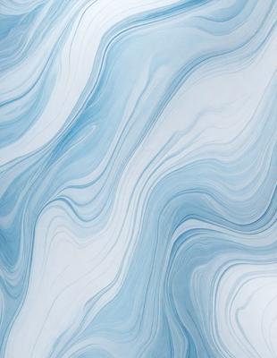 The primary subject of the image is a blue and white patterned wallpaper. The setting is a bathroom, as indicated by the blue and white color scheme. The visual style is a digital art, as the image appears to be a digital painting or illustration. The dominant colors are blue and white, creating a calm and soothing atmosphere.