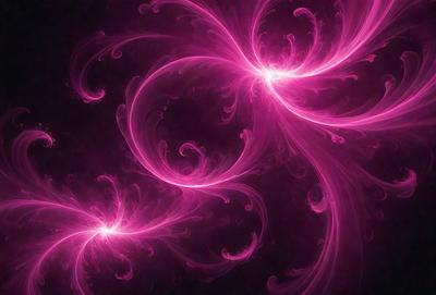 The primary subject of the image is a pink swirl pattern, which is the main object, scene, or focus of the image. The setting or background is a dark purple background, which contrasts with the pink swirl pattern. The visual style of the image is a digital art or illustration, as it is a digital creation. The dominant colors in the image are pink and purple, creating a warm and vibrant atmosphere.
