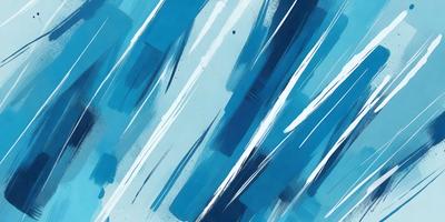 The primary subject of the image is a blue and white painting, which features a blue background with white streaks. The setting is a painting, and the visual style is artistic. The dominant colors are blue and white, creating a calm and serene atmosphere.