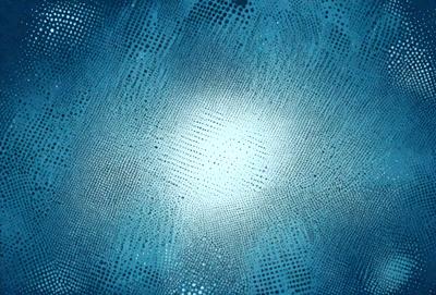 The primary subject of the image is a blue background with a pattern of white dots. The setting appears to be a space or an abstract environment. The visual style of the image is a combination of digital art and illustration, creating a unique and intriguing pattern. The dominant colors in the image are blue and white, giving it a calm and serene atmosphere.