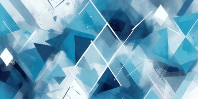 The primary subject of the image is a blue and white geometric pattern. The setting is a blue background, and the visual style is a digital art or illustration. The dominant colors are blue and white, creating a calm and soothing atmosphere.
