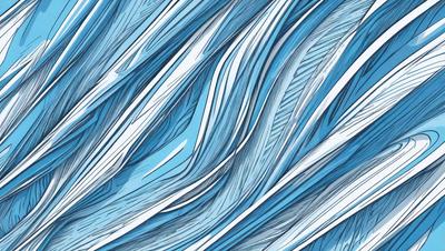 The primary subject of the image is a blue and white swirl pattern, which appears to be a digital art or illustration. The setting is a blue background, and the visual style suggests a modern and creative approach to art. The dominant colors in the image are blue and white, creating a sense of calmness and tranquility.