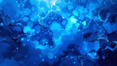 The primary subject of the image is a blue and white swirling pattern, which appears to be a digital art or illustration. The setting is a blue background, and the visual style is a combination of digital art and illustration. The dominant colors are blue and white, creating a calming and serene atmosphere.