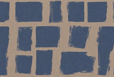 The primary subject of the image is a blue brick wall. The setting is a brick wall with a blue background. The visual style is a painting or drawing, with a blue color scheme and a textured appearance. The colors and mood of the image are predominantly blue, creating a calm and serene atmosphere.