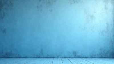 The primary subject of the image is a blue wall with a white baseboard. The setting is a room with a blue wall, and the visual style is a photo. The dominant colors are blue and white, creating a calm and serene atmosphere.