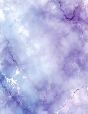 The primary subject of the image is a purple and blue cloudy sky. The setting is a cloudy sky, and the visual style is a digital art or illustration. The dominant colors are purple and blue, creating a calm and serene atmosphere.