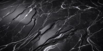 The primary subject of the image is a marble countertop with a black and white pattern. The setting is a kitchen, and the visual style is a photo. The countertop has a black and white marble pattern, and the overall atmosphere is elegant and sophisticated.