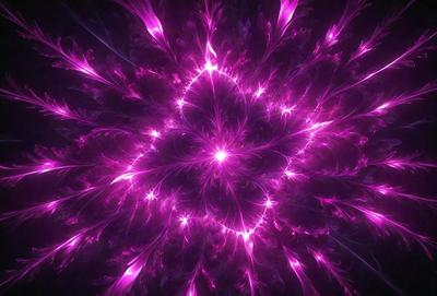 The primary subject of the image is a purple, pink, and white swirling pattern. The setting is a dark background, which contrasts with the vibrant colors of the swirling pattern. The visual style appears to be a digital art or illustration, as the swirls are intricately detailed and the colors are rich and vivid. The overall atmosphere of the image is lively and energetic, with the swirling pattern evoking a sense of movement and dynamism.