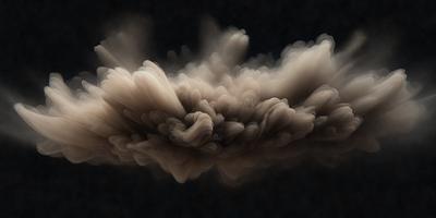 The primary subject of the image is a cloud, which is the main object, scene, or focus of the image. The setting or background is a dark, cloudy sky, which adds to the overall atmosphere of the image. The visual style of the image is a black and white photo, giving it a classic and timeless appearance. The colors and mood of the image are predominantly dark and moody, with the cloudy sky and the cloud itself creating a sense of mystery and depth.