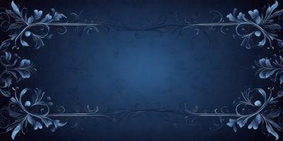 The primary subject of the image is a blue background with a decorative design. The setting is a dark blue background, which creates a moody atmosphere. The visual style is a combination of digital art and illustration, giving the image a unique and artistic appearance. The colors and mood of the image are predominantly dark and dramatic, with the blue background serving as the main focal point.