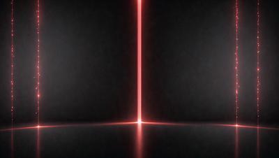 The primary subject of the image is a red light, which appears to be a neon light or a light source with a red hue. The setting is a black background, which contrasts with the red light. The visual style of the image is a close-up of the red light, emphasizing its color and intensity. The colors and mood of the image are predominantly red, creating a bold and striking visual effect.