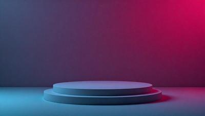 The primary subject of the image is a white, circular object, which appears to be a light or a piece of art. The setting is a wall, and the visual style is a photo. The colors in the image are predominantly blue, creating a calm and serene atmosphere.