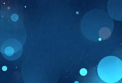 The primary subject of the image is a blue background with a pattern of blue and white circles. The setting is a space-themed background, which adds to the visual style. The overall atmosphere is calm and serene, with the blue and white circles creating a sense of depth and dimension.