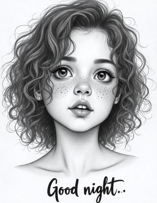 The image is a colorful drawing of a young girl with curly hair. She has freckles on her face and is wearing earrings. The drawing is done in a style that resembles a painting, giving it a vibrant and artistic appearance. The girl's facial expression is a mix of a smile and a frown, adding a sense of depth and emotion to the drawing.