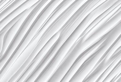 The primary subject of the image is a white wall with a pattern of folded paper. The setting is a room with a white background, and the visual style is a close-up of the paper pattern. The colors and mood of the image are predominantly white, giving it a clean and minimalist appearance.