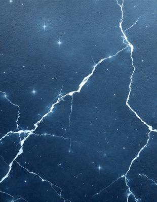 The primary subject of the image is a blue surface with white stars on it. The setting appears to be a dark, starry night, with the blue surface serving as the background. The visual style of the image is a combination of a photo and digital art, creating a unique and captivating atmosphere. The dominant colors are blue and white, with the white stars adding a sense of depth and contrast to the overall mood of the image.