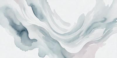 The primary subject of the image is a watercolor painting of a wave. The setting is a white background, which provides a clean and minimalist appearance. The visual style is a watercolor painting, which gives the image a unique and artistic touch. The dominant colors in the painting are shades of blue and white, creating a calming and serene atmosphere.