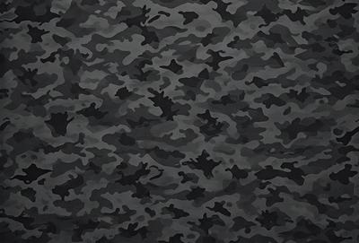 Camouflage pattern, black background, digital art, illustration, drawing, pattern, texture.
