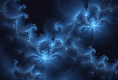 The primary subject of the image is a blue, swirling, and flowing pattern, which appears to be a digital art or illustration. The setting is a dark background, which contrasts with the vibrant blue colors of the swirling pattern. The visual style suggests that the image is a creative and artistic representation of a flowing, swirling motion. The overall atmosphere of the image is dynamic and captivating, with the blue hues evoking a sense of tranquility and beauty.