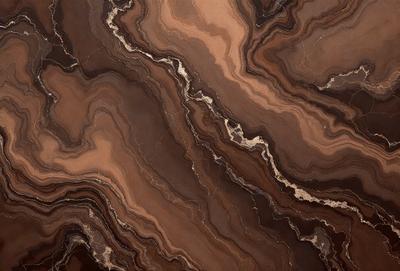 The primary subject of the image is a close-up of a marble stone, showcasing its intricate and textured surface. The setting is a natural environment, with the marble stone being the main focus of the image. The visual style is a close-up, which highlights the details and beauty of the marble. The colors and mood of the image are predominantly earthy tones, giving it a natural and timeless appearance.