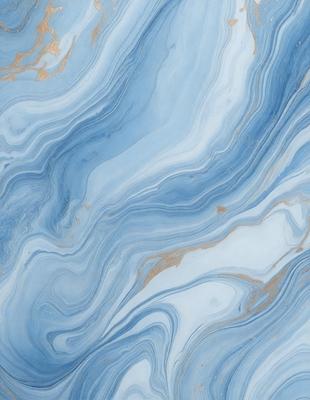 The primary subject of the image is a blue and white marbled wall. The setting is a room with a blue and white marbled wall as the main focus. The visual style is a close-up of the marbled wall, showcasing its intricate patterns. The colors and mood of the image are predominantly blue and white, creating a calm and serene atmosphere.