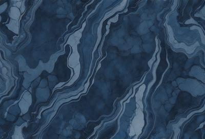 The primary subject of the image is a blue and white marbled wall. The setting is a room with a blue and white marbled wall as the main focus. The visual style is a photo of the marbled wall. The dominant colors are blue and white, creating a calm and serene atmosphere.