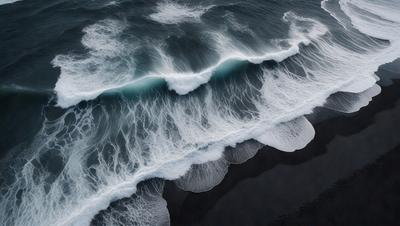 The primary subject of the image is a large wave crashing onto the ocean floor. The wave is white and foamy, creating a dramatic scene. The setting is the ocean, with the wave being the main focus of the image. The visual style is a photo, capturing the natural beauty of the ocean and the power of the wave. The colors and mood of the image are dynamic and energetic, with the white foam of the wave adding a sense of motion and excitement.