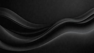 The primary subject of the image is a black and white wave pattern. The setting is a black background, which creates a striking contrast with the wave pattern. The visual style is a combination of digital art and illustration, giving the image a modern and artistic appearance. The dominant colors are black and white, with the wave pattern being the main focus of the image. The overall atmosphere is one of elegance and sophistication.