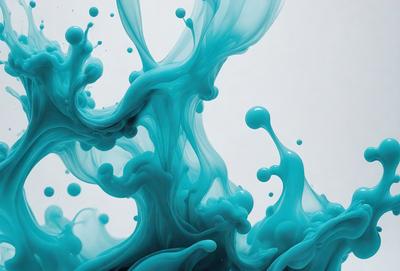 The primary subject of the image is a blue and white swirl, which appears to be a digital art or illustration. The setting is a white background, and the visual style is a mix of digital art and illustration. The dominant colors are blue and white, creating a calming and soothing atmosphere.