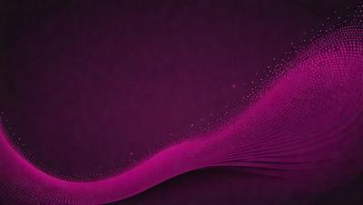 The primary subject of the image is a purple background with a pink wave-like pattern. The setting is a dark background, which contrasts with the vibrant colors of the wave pattern. The visual style appears to be a digital art or illustration, as the wave pattern is created through a series of connected dots. The colors and mood of the image are predominantly purple and pink, giving it a calming and soothing atmosphere.